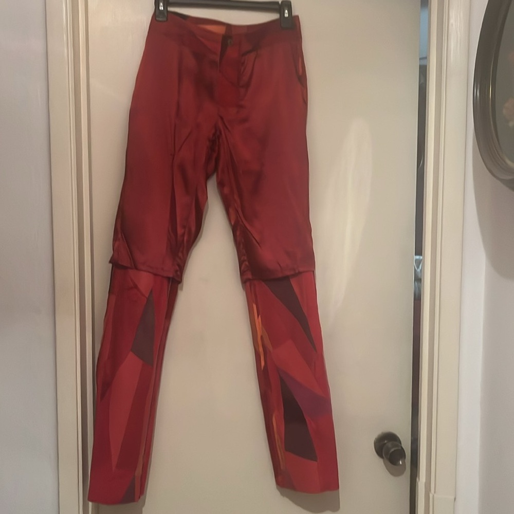 Vintage Wilsons Pelle Studio leather suede patchwork pants size 4 - Picture 8 of 16